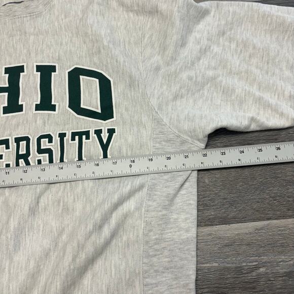 Vintage Y2K Champion Ohio University Heather Gray Men S Reverse Weave Sweatshirt - Picture 6 of 9